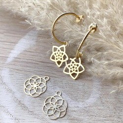 Boucles d’oreilles dorées duo