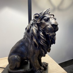 Lampe lion artisanale