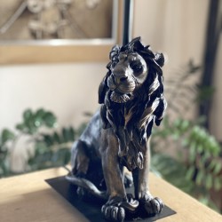Lampe lion statuette