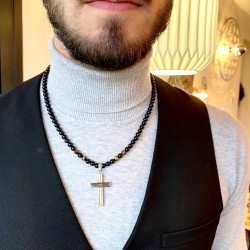 Collier homme avec croix