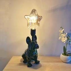 Lampe en forme de Chien bouledogue