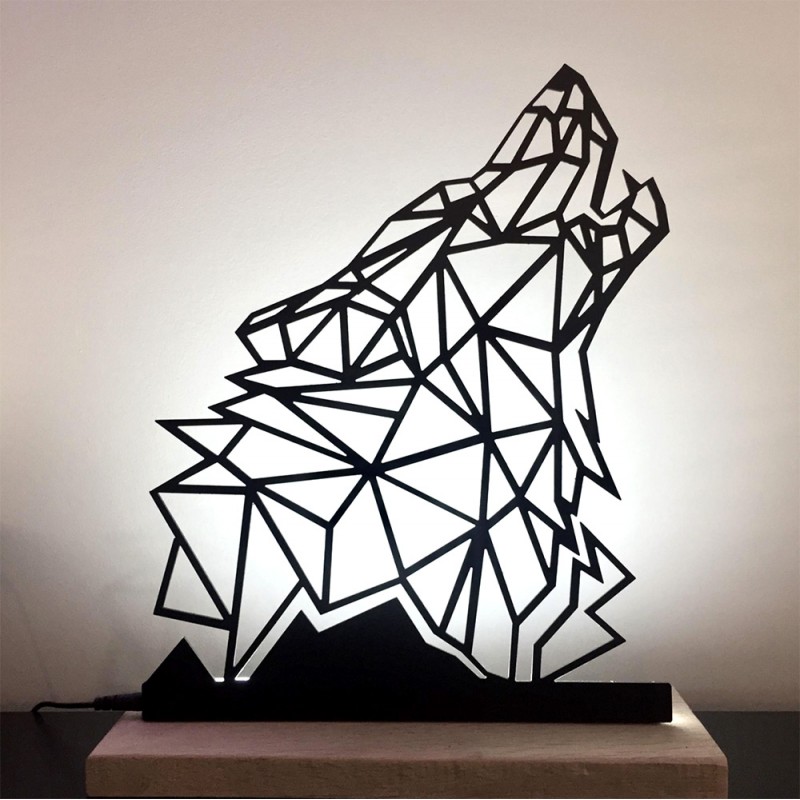 Lampe Loup origami