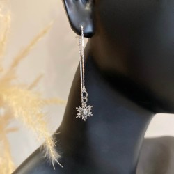 Boucles d'oreilles flocon de neige