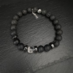 Bracelet perles noires
