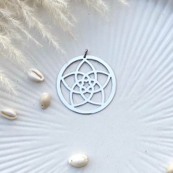 Pendentif Fleur de Vénus Argenté