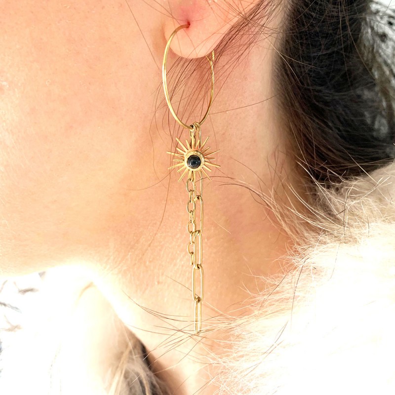 Boucles d'oreilles soleil