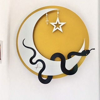 Applique murale Serpent en aluminium couleur doré