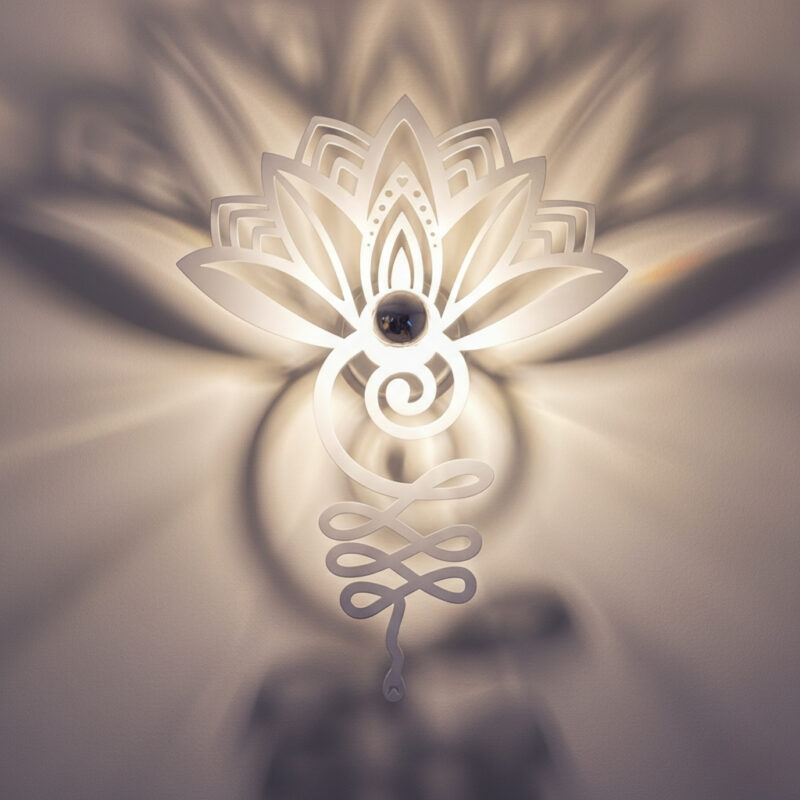 Applique Murale Unalome Lotus : Illuminez votre Espace de Soins et de Sérénité
