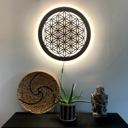 applique fleur de vie lumineuse