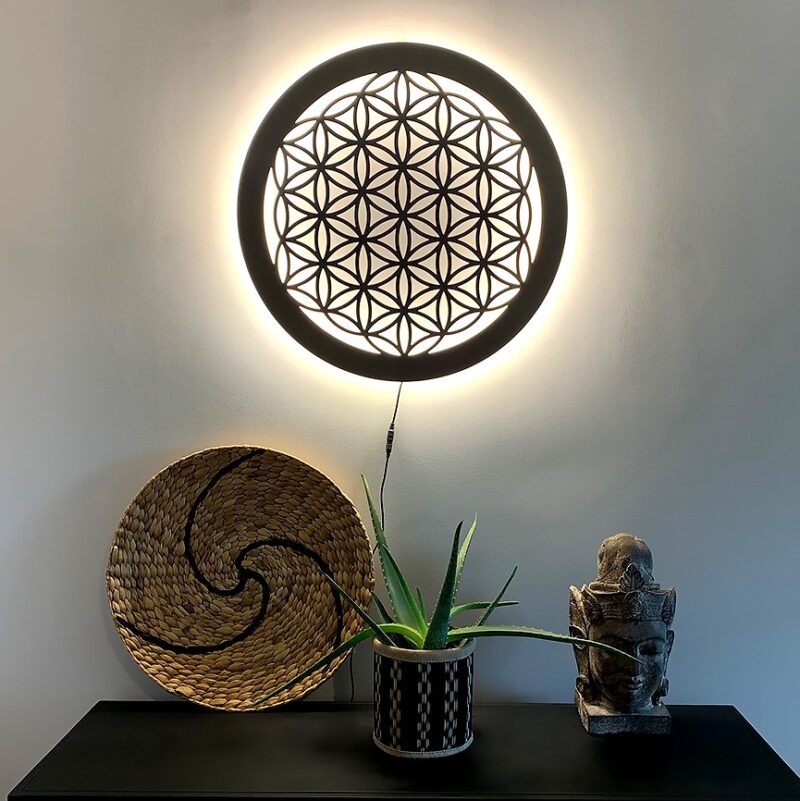 Fleur de vie lumineuse LED