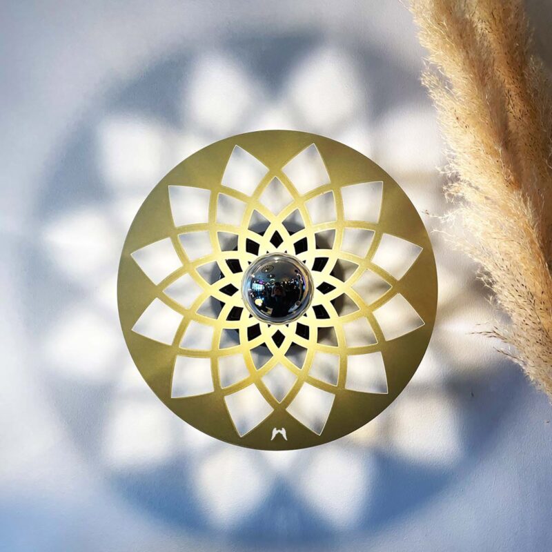 Applique ou Plafonnier Mini Kaléï – Aluminium Doré Champagne