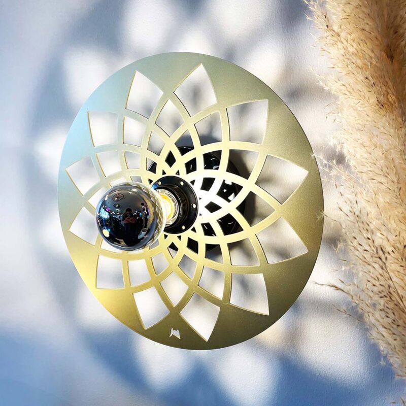 Applique ou Plafonnier Mini Kaléï – Aluminium Doré Champagne