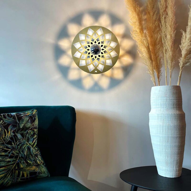 Applique ou Plafonnier Mini Kaléï – Aluminium Doré Champagne