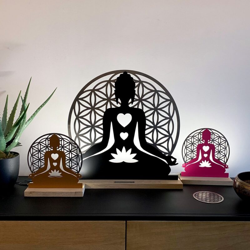 Lampe Bouddha Fleur de vie