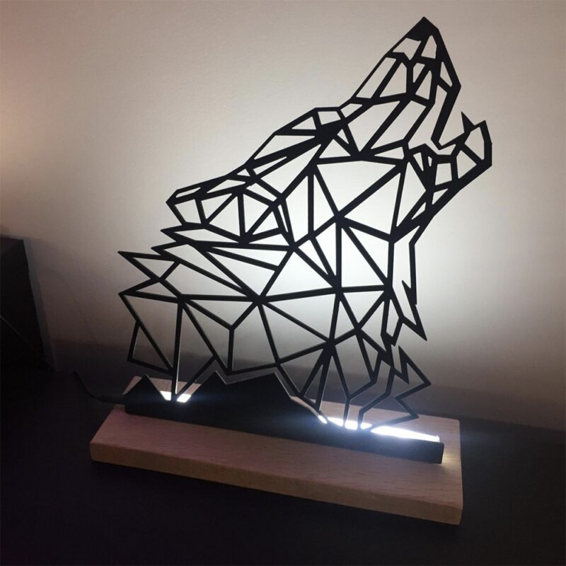 Lampe Loup origami