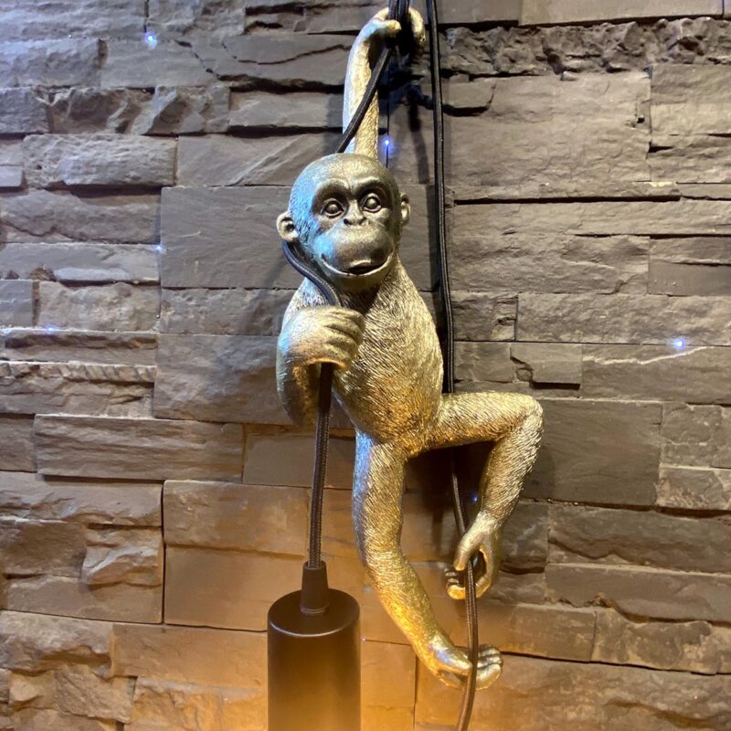 Lampe Singe dorée