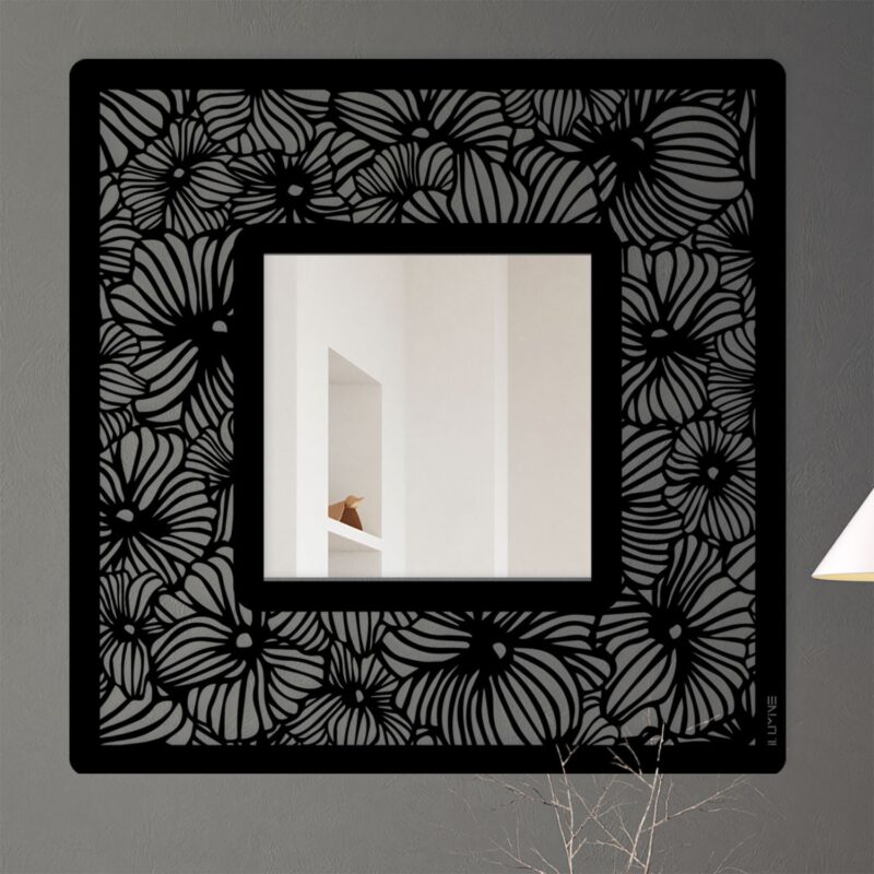 Miroir carré lumineux Flowers