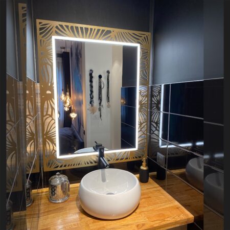 miroir flower lumineux