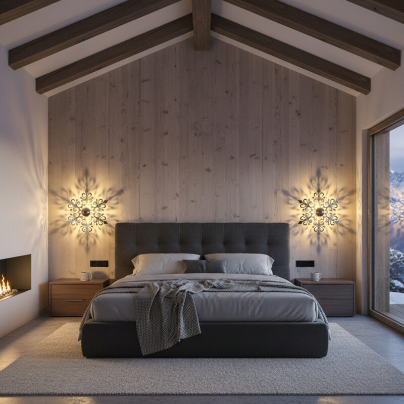 Applique Murale Flocon – Design Chalet & Fabrication Artisanale Annecy | Il-umine