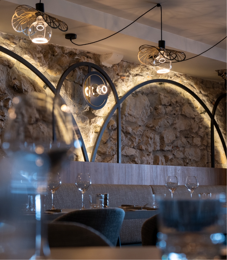 Mise en lumière sur-mesure du restaurant La Coupole à Annecy