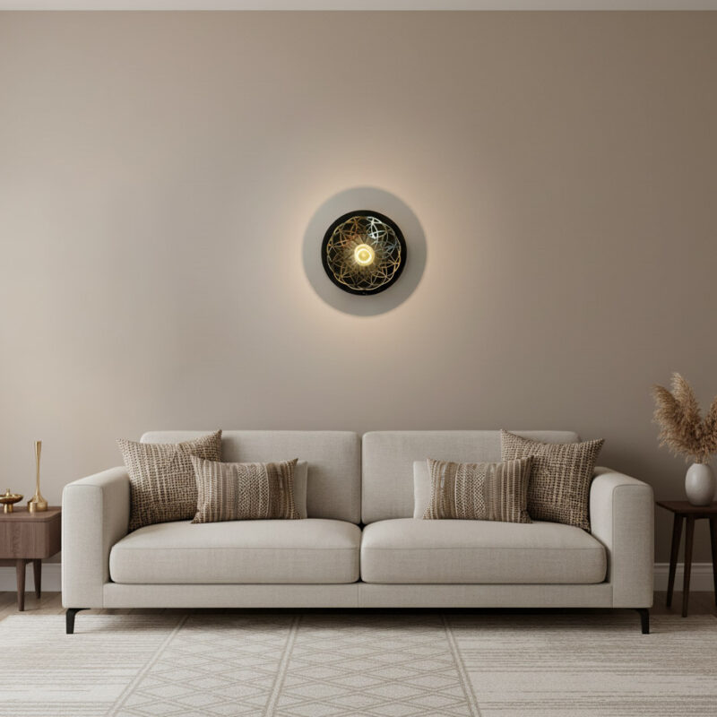 Applique Orientale Dorée miroir  | Il-umine