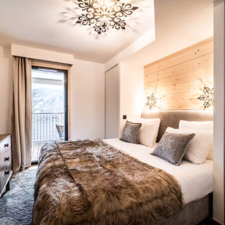 Chambre plafonnier flocon noir