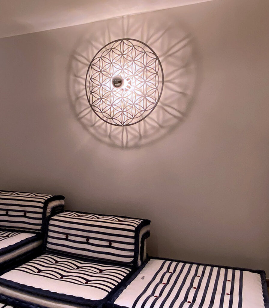 Applique fleur de vie salle de yoga